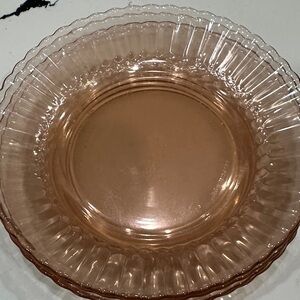 Elegant Vintage Pink Glass Dessert Plate (set of 4)